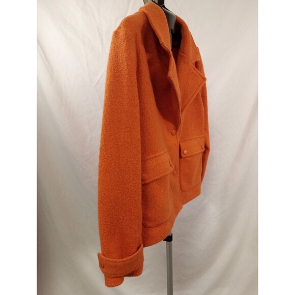 Tribal Jeans Women's Burnt Orange Waist Length Peacoat Size Large - Picture 3 of 10